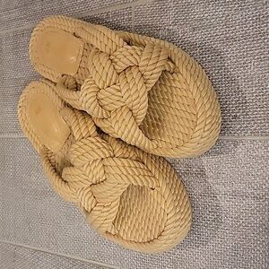 H&M woven rope knotted sandal slides
